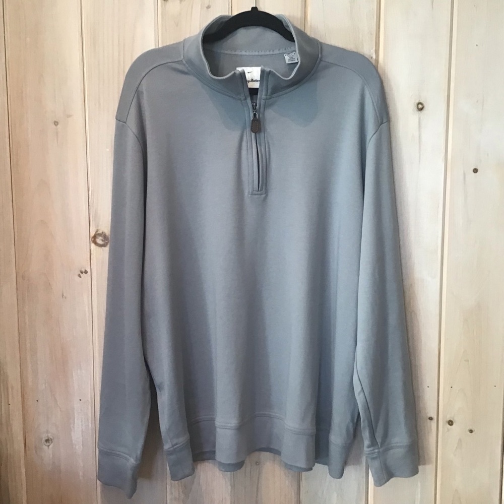 Tommy Bahama Men's Light Gray Quarter-Zip Pullover